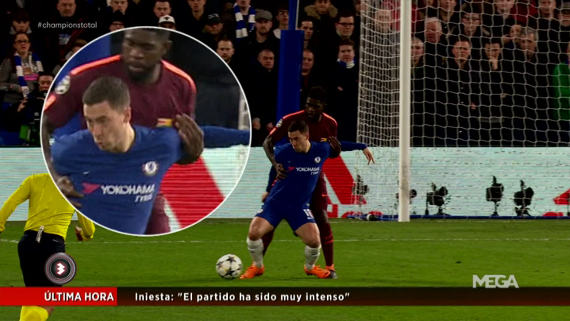 Las polémicas del Chelsea - Barcelona: ¿Hubo penalti de Rudiger a Piqué? ¿Y de Umtiti a Hazard?