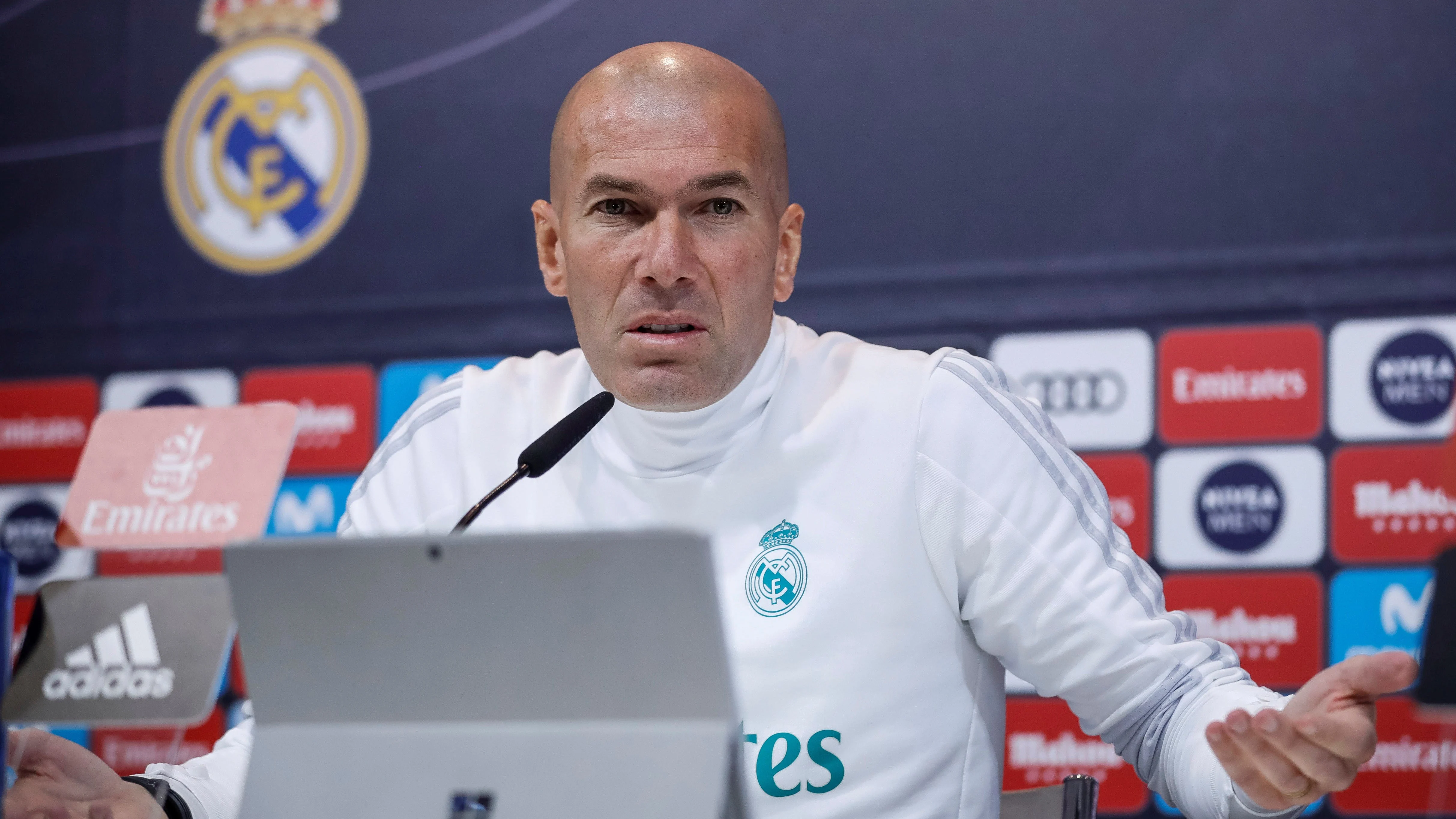 Zinedine Zidane, en rueda de prensa