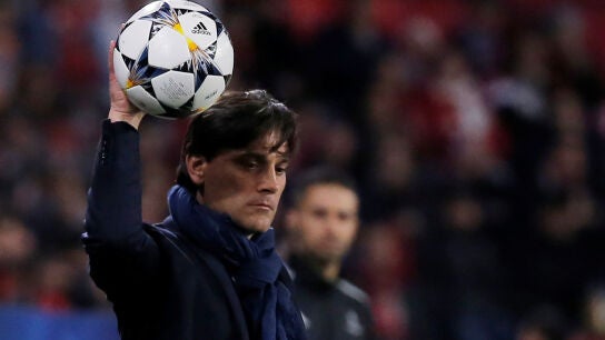 Montella, durante el partido contra el United