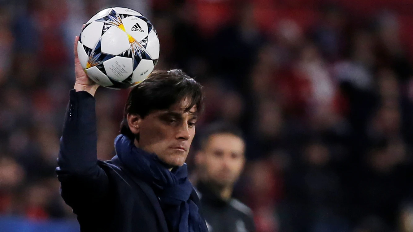 Montella, durante el partido contra el United