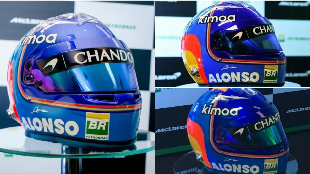 El casco de Fernando Alonso para 2018 El casco de Fernando Alonso para 2018