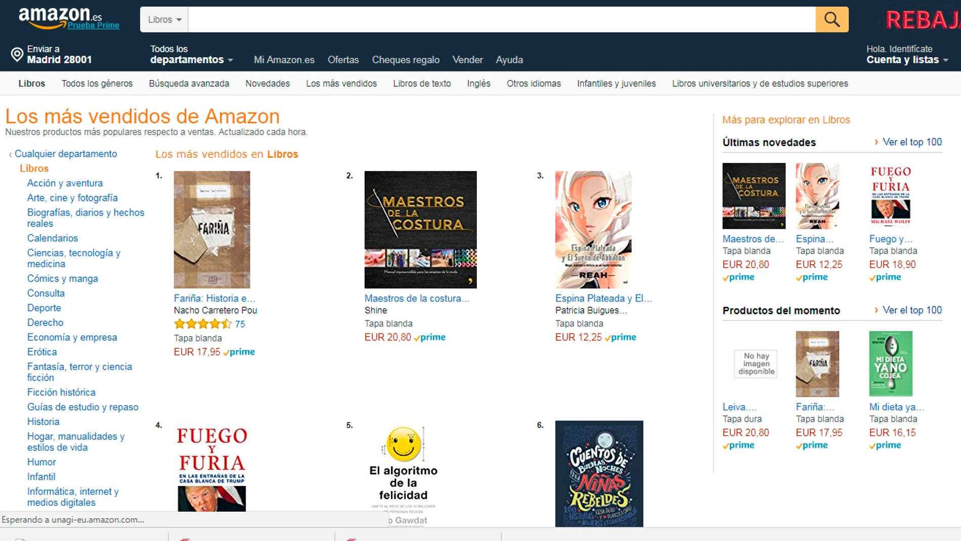 'Fariña' se coloca entre los libros más vendidos en Amazon
