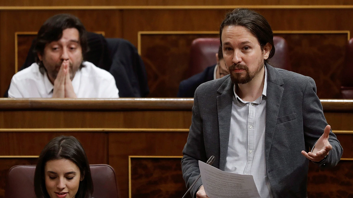 Pablo Iglesias en la sesión de control Pablo Iglesias en la sesión de control