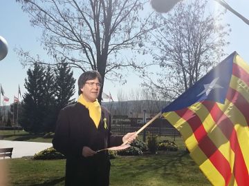 Joaquín Reyes caracterizado de Carles Puigdemont