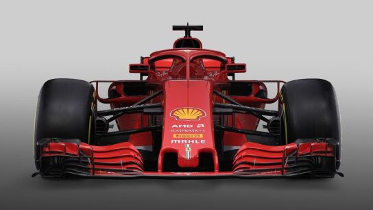 La vista frontal del nuevo Ferrari SF71H
