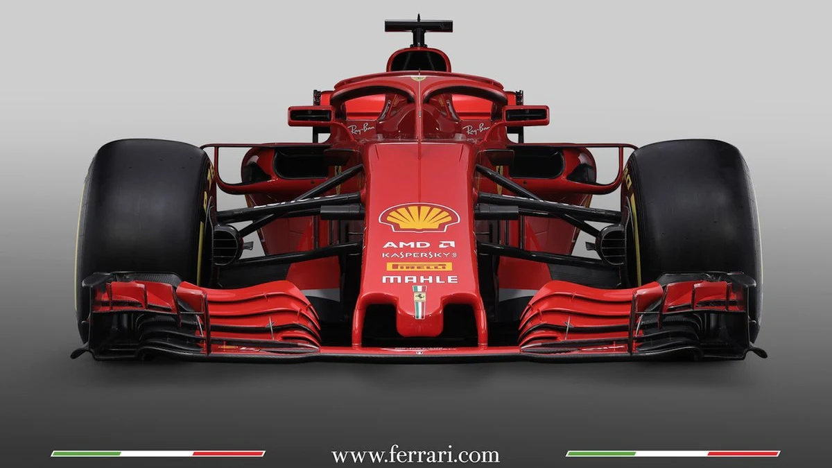 La vista frontal del nuevo Ferrari SF71H