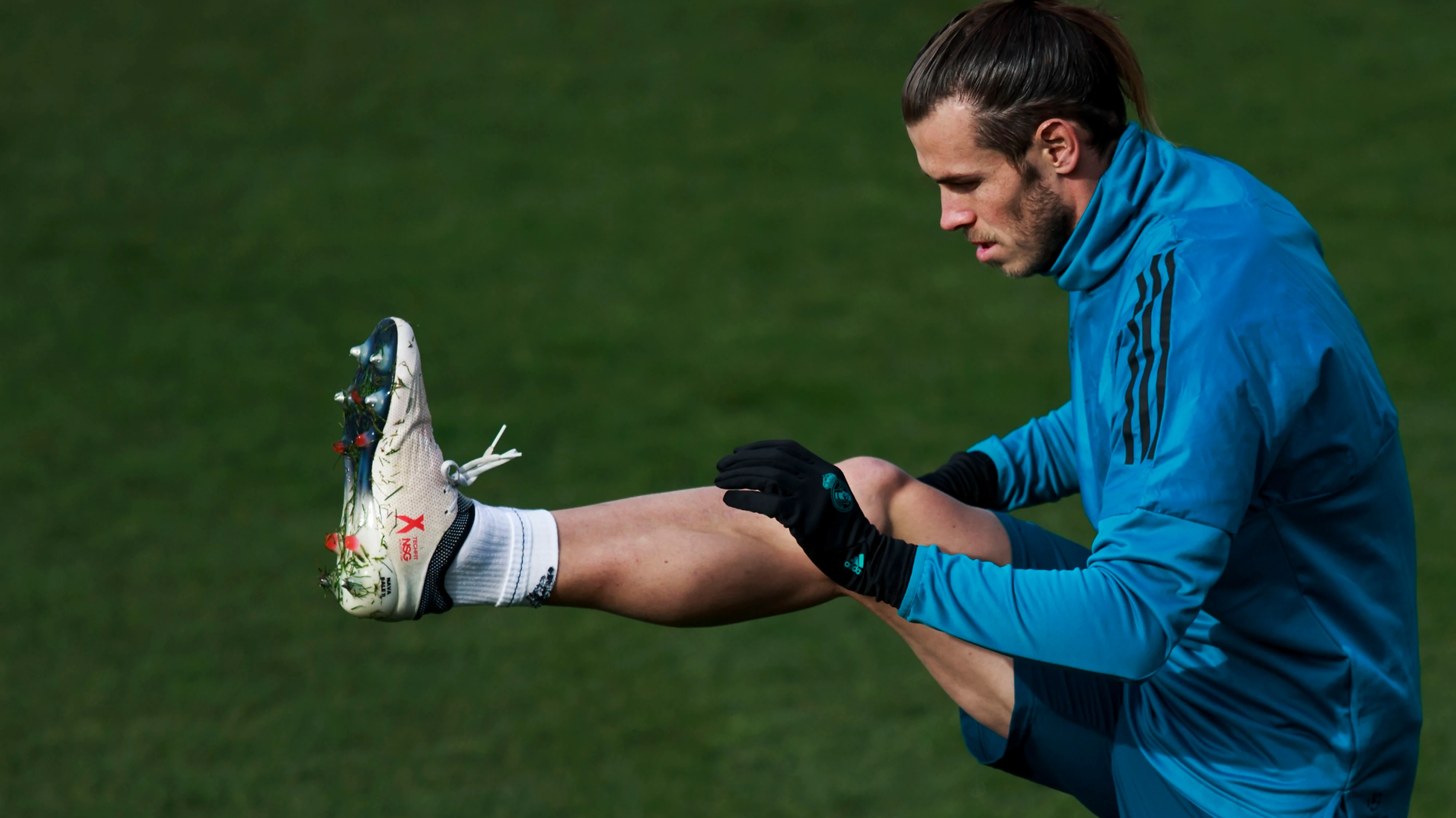 Gareth Bale, en un entrenamiento del Real Madrid