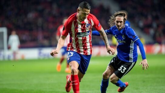Vitolo, durante el partido contra el Copenhague