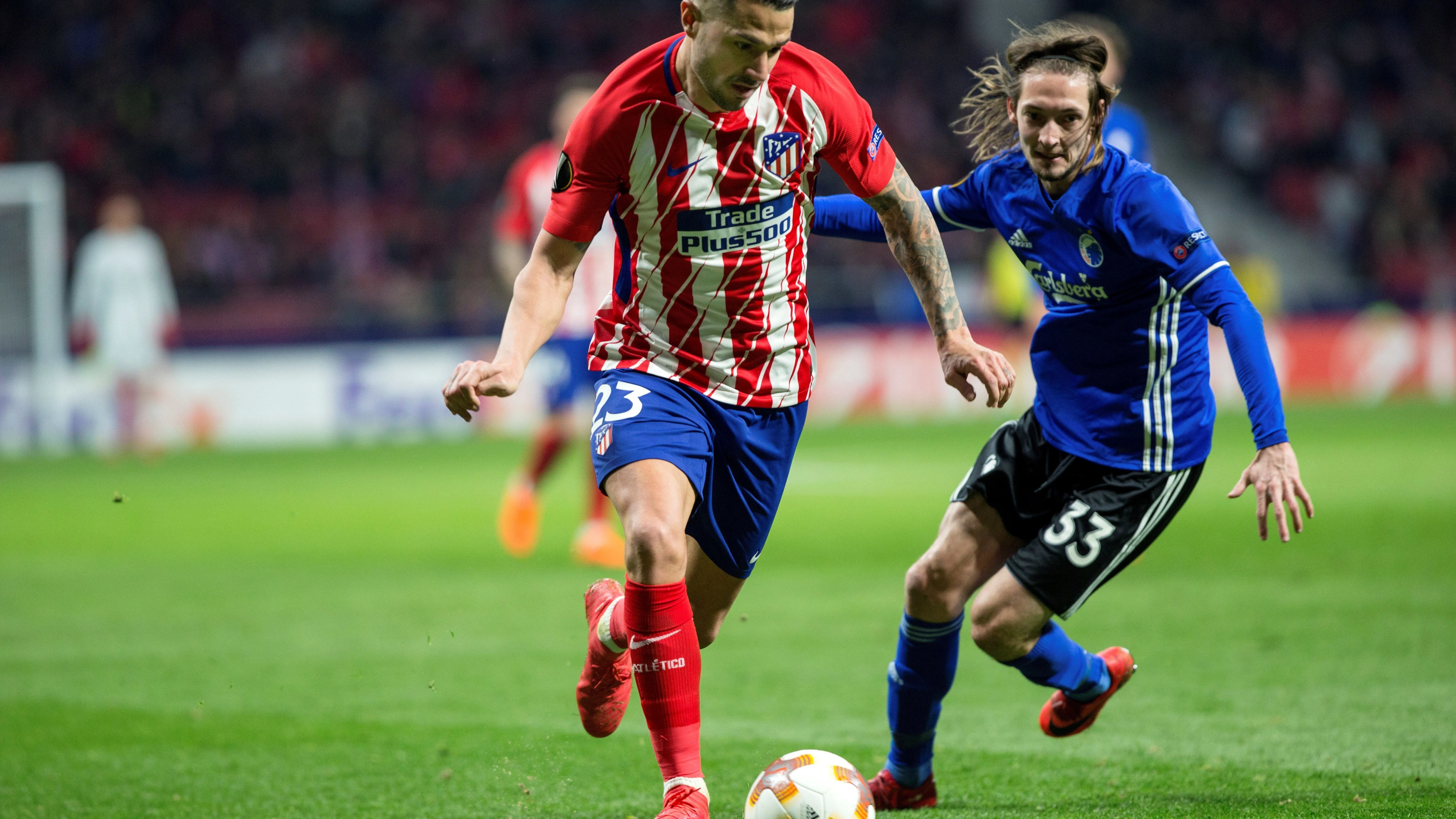 Vitolo, durante el partido contra el Copenhague