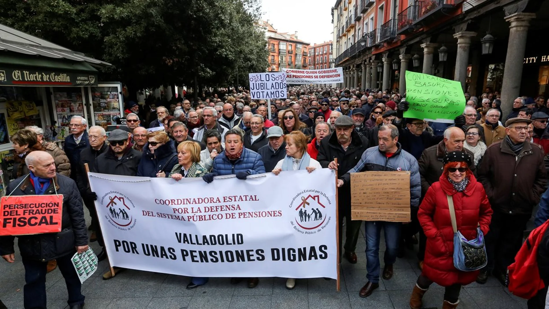 Movilización de pensionistas en Valladolid