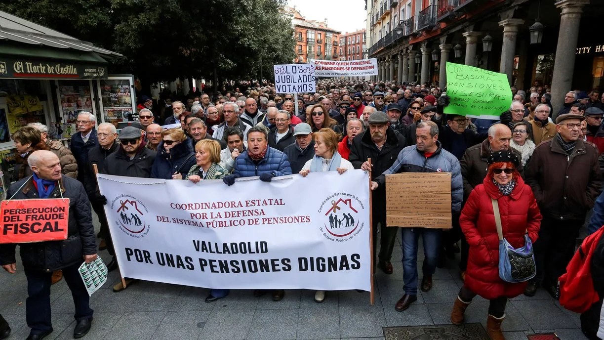 Movilización de pensionistas en Valladolid