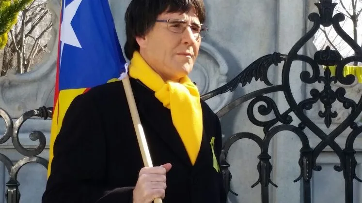 Joaquín Reyes caracterizado como Puigdemont en un sketch para El Intermedio