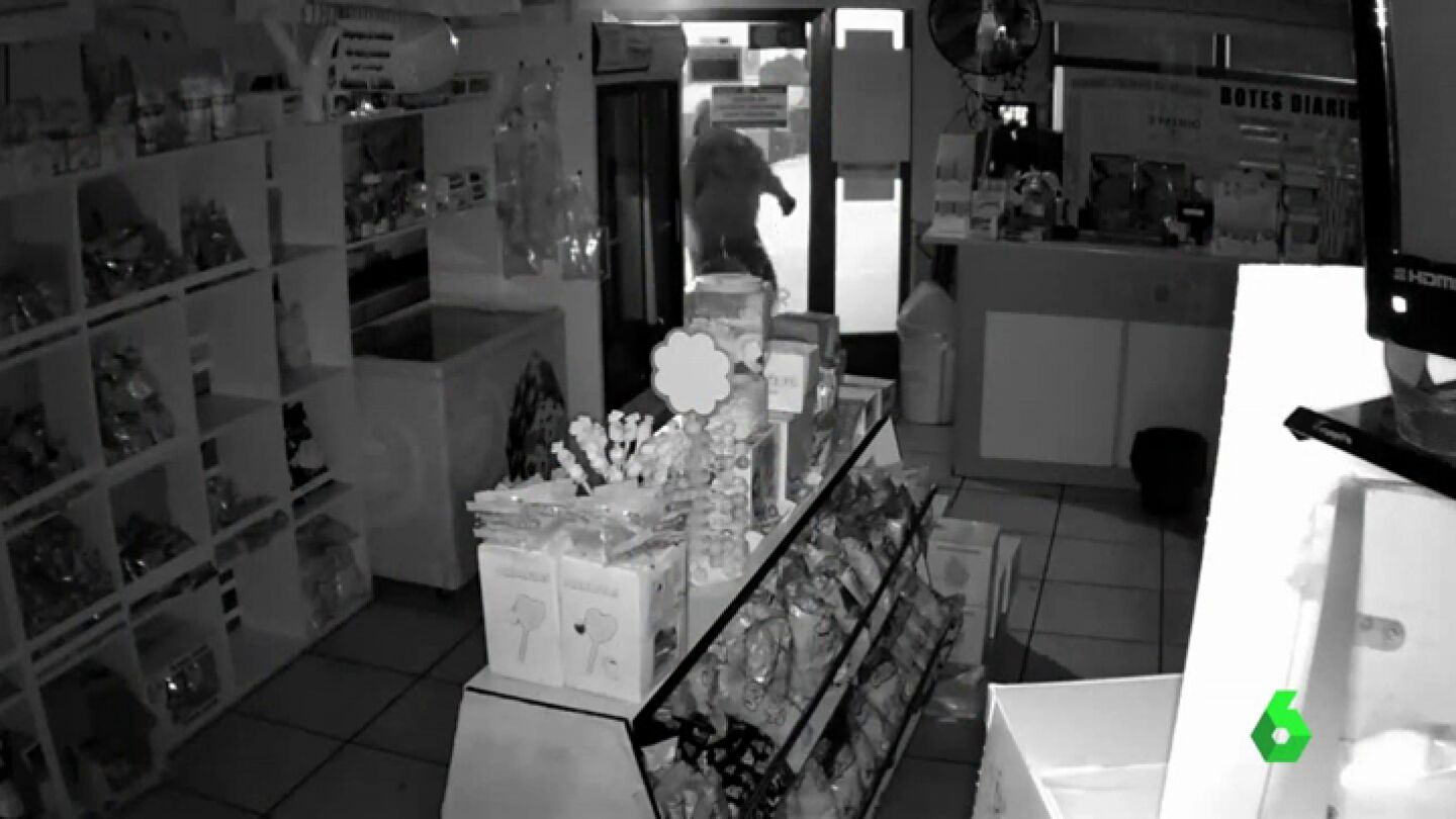 J&oacute;venes entran en una tienda a robar