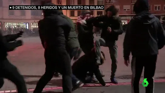 Barras, puñetazos, pelotas de golf, botellas, bengalas: radoigrafía de los ultras que la liaron en Bilbao Barras, puñetazos, pelotas de golf, botellas, bengalas: radoigrafía de los ultras que la liaron en Bilbao