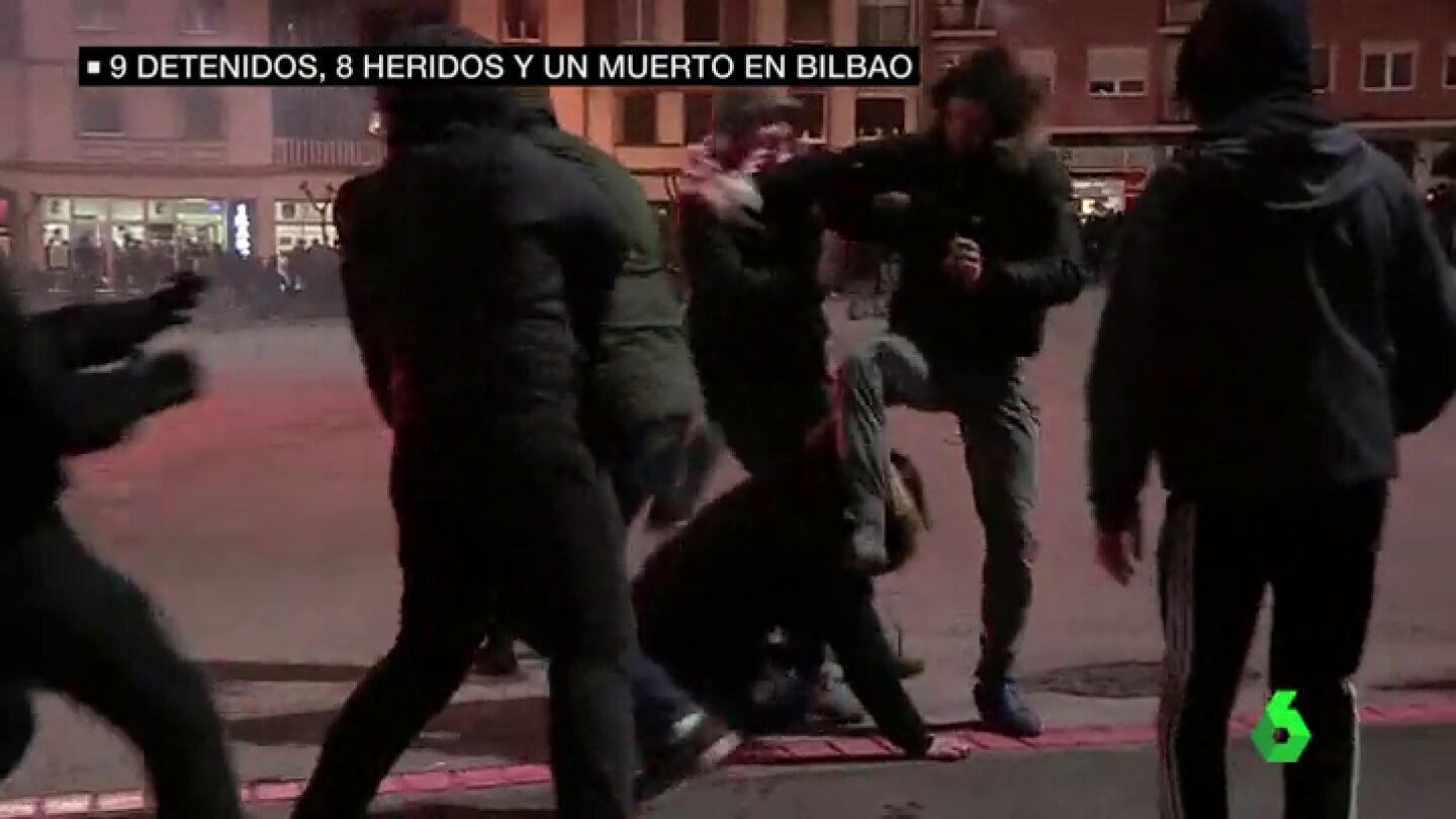 Barras, pu&ntilde;etazos, pelotas de golf, botellas, bengalas: radoigraf&iacute;a de los ultras que la liaron en Bilbao