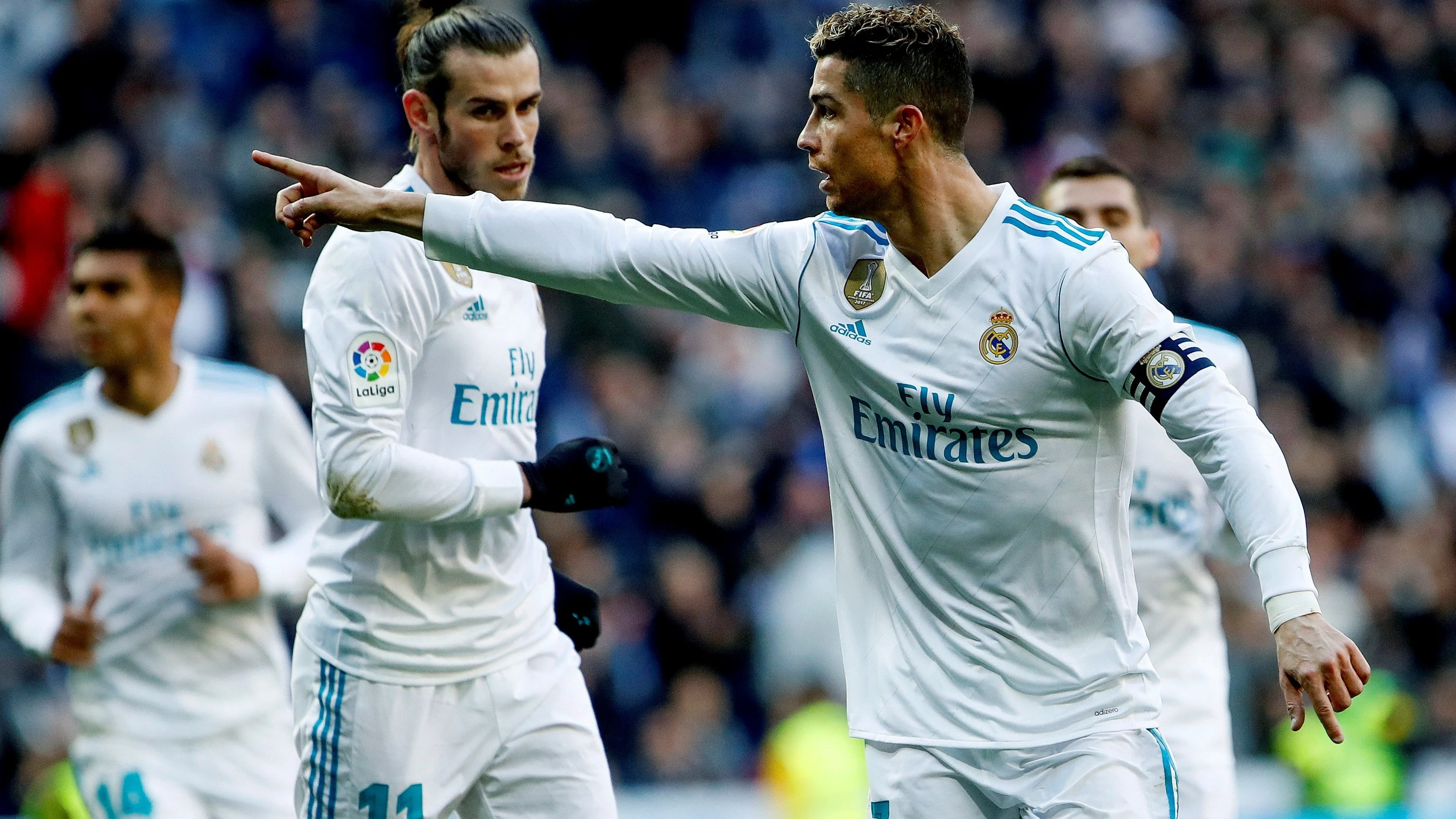 Cristiano celebra el 1-0 ante el Alavés