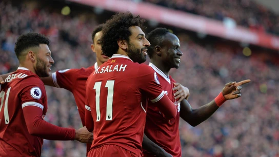 El Liverpool celebrando un gol El Liverpool celebrando un gol