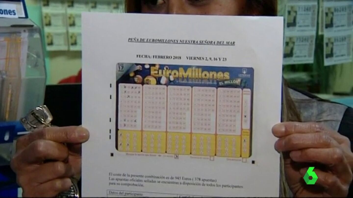 La apuesta de Euromillones de la pe&ntilde;a