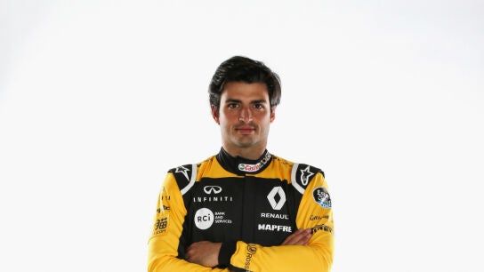 Carlos Sainz, con el mono de Renault