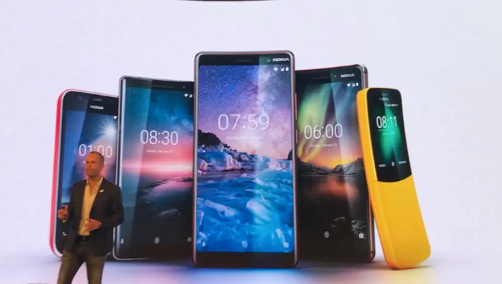 Los cinco móviles presentados por Nokia en el MWC18