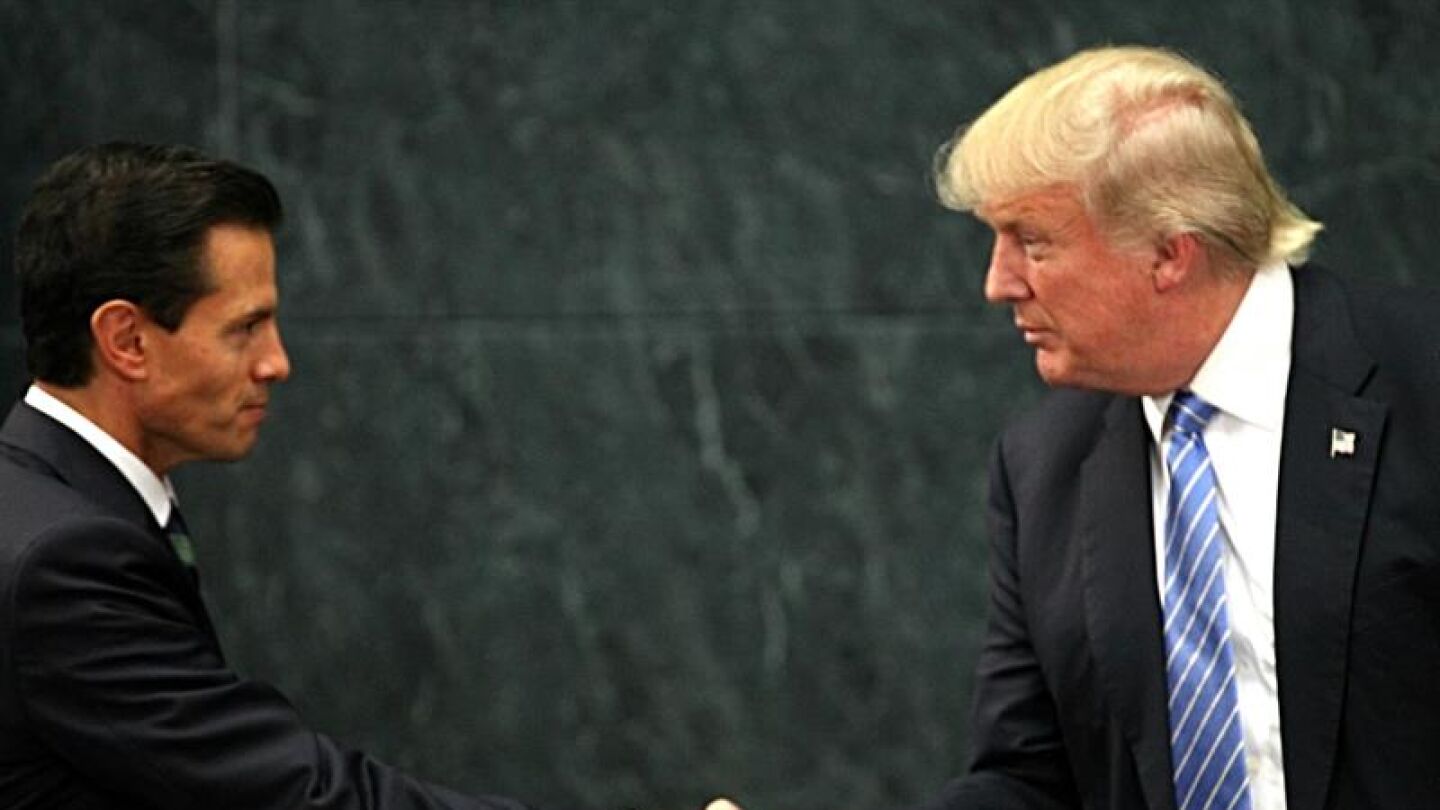 Enrique Pe&ntilde;a Nieto y Donald Trump