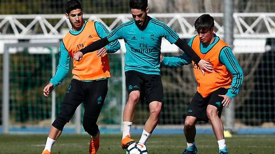 Asensio, en un entrenamiento Asensio, en un entrenamiento