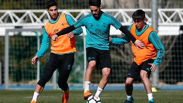 Asensio, en un entrenamiento