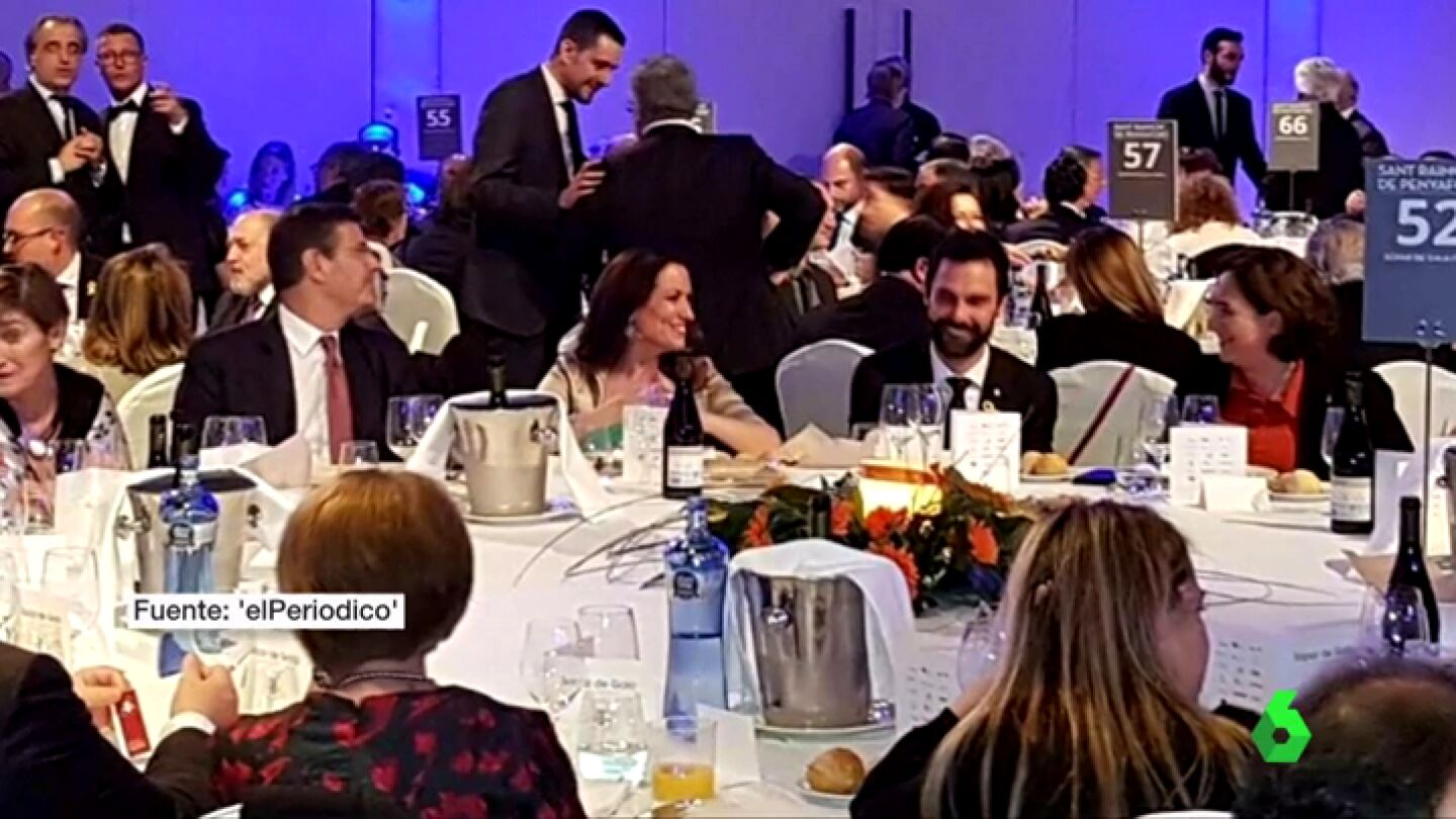 Roger Torrent cen&oacute; junto a Catal&aacute; y la decana del ICAB despu&eacute;s del plante cuando se refiri&oacute; a los "presos pol&iacute;ticos"