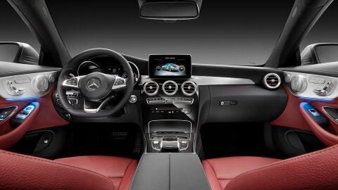 Mercedes-Benz C-Klasse Coupé C 300, Selenit Grau, Leder Cranber