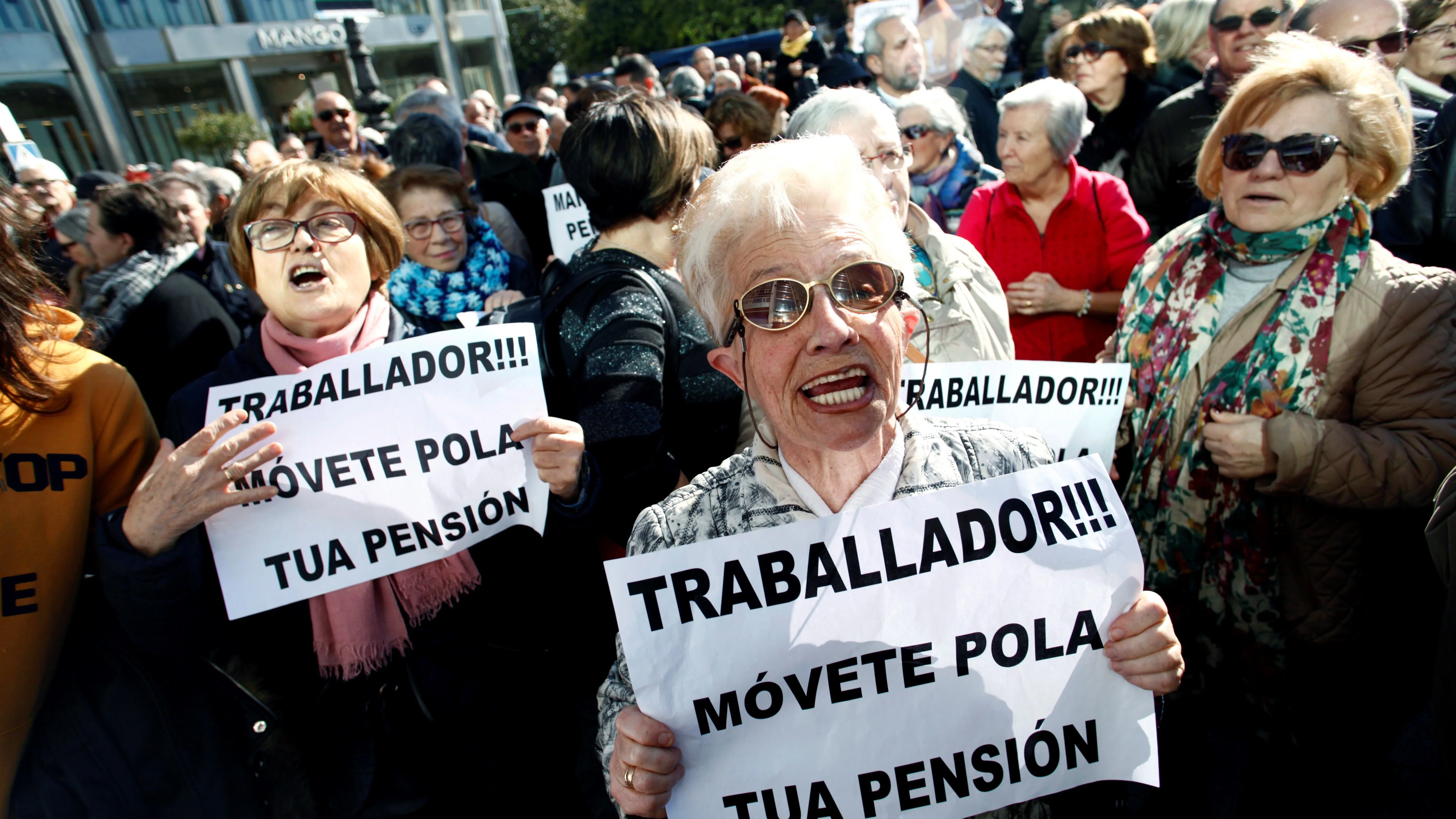 Manifestación del Movimiento Gallego por la Defensa de las Pensiones Públicas