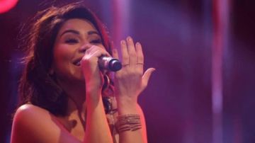 La cantante egipcia, Sherine Abdel Wahab, durante un concierto