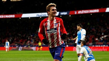 Antoine Griezmann celebra uno de sus goles en el Wanda Metropolitano