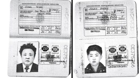 Pasaporte brasile&ntilde;o de Kim Jong-il y Kim Jong-un