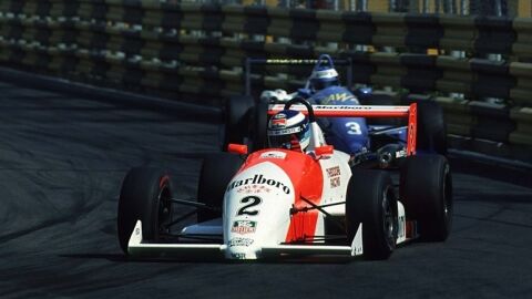 Mika Häkkinen y Michael Schumacher, GP Macao F3 1990