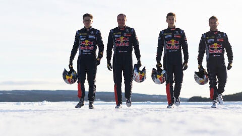 Sebastien Loeb, Kevin Hansen, Timmy Hansen and Davy Jeanney