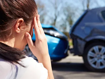 Imagen de un accidente de coche Imagen de un accidente de coche