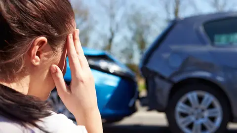 Imagen de un accidente de coche Imagen de un accidente de coche
