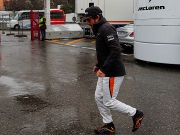 Fernando Alonso, en el circuito de Montmeló Fernando Alonso, en el circuito de Montmeló