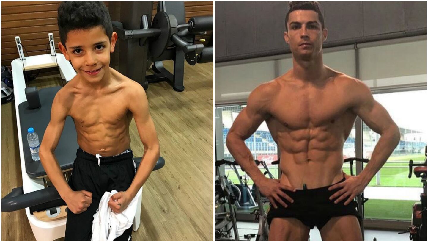 Cristiano Jr. y Cristiano Ronaldo