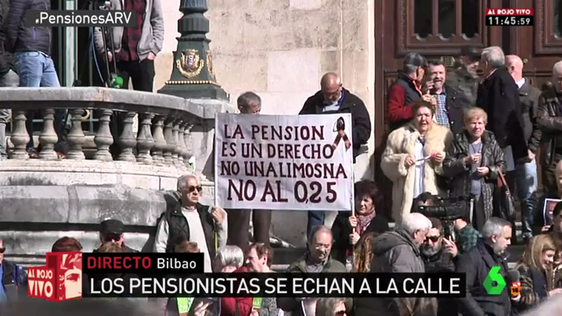 Los pensionistas vuelven a salir a las calles de Bilbao contra la subida del 0,25%
