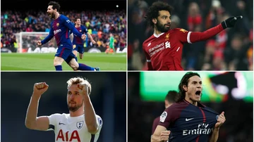 Cavani, Messi, Kane y Salah