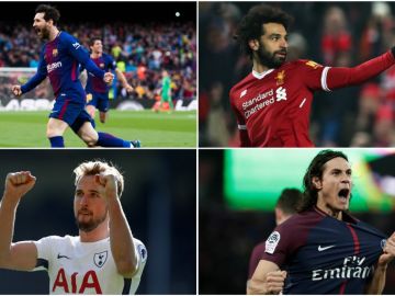 Cavani, Messi, Kane y Salah Cavani, Messi, Kane y Salah
