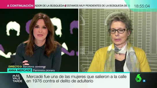 Anna Mercadé fue una de las mujeres que salieron a la calle en 1976 contra el delito de adulterio Anna Mercadé fue una de las mujeres que salieron a la calle en 1976 contra el delito de adulterio
