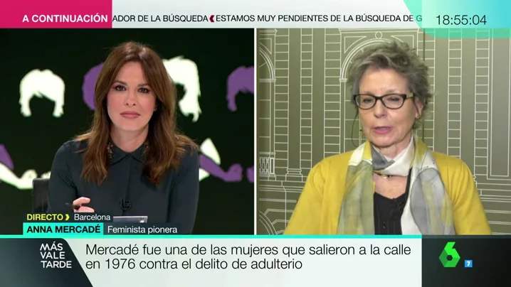 Anna Mercadé fue una de las mujeres que salieron a la calle en 1976 contra el delito de adulterio