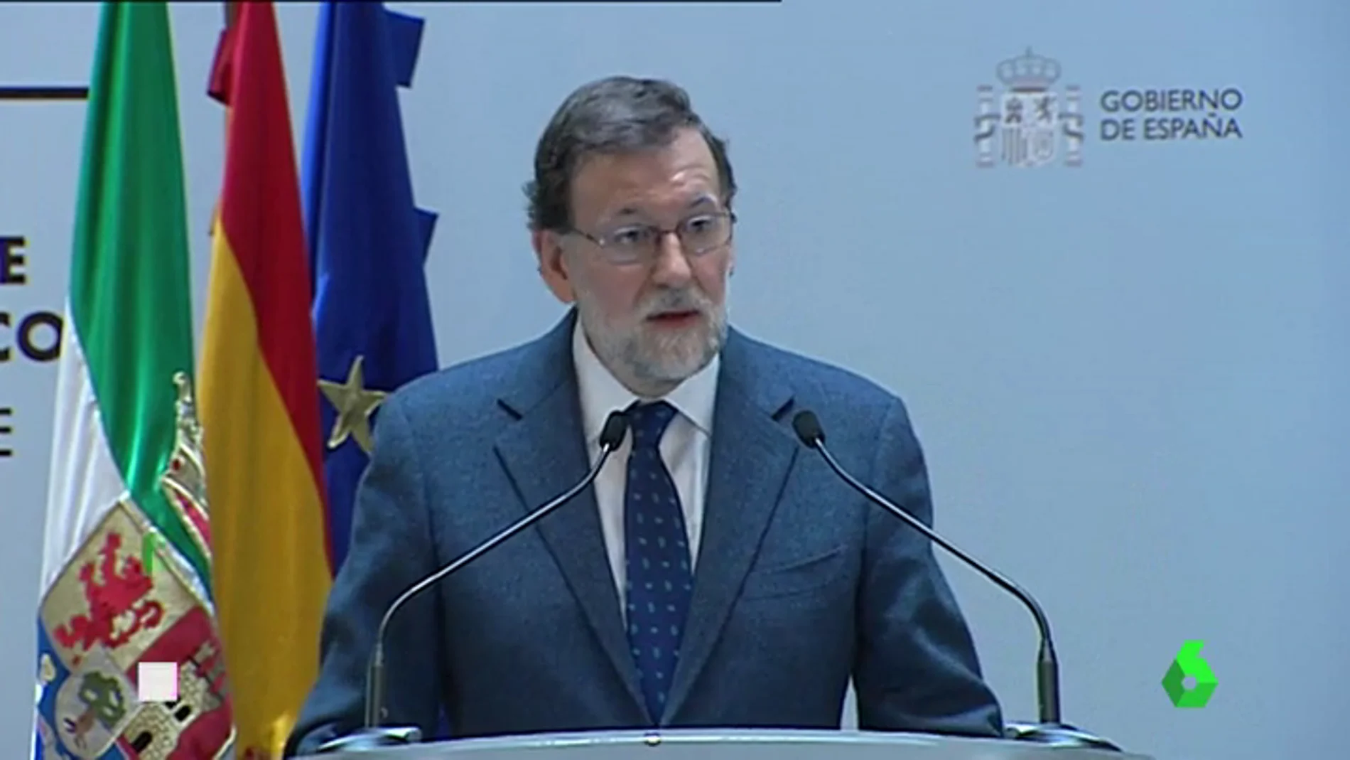 Rajoy en un acto en Extremadura