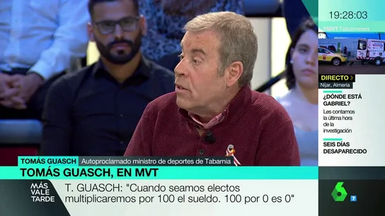 Tomás Guasch, autoproclamado ministro de Deportes de Tabarnia Tomás Guasch, autoproclamado ministro de Deportes de Tabarnia