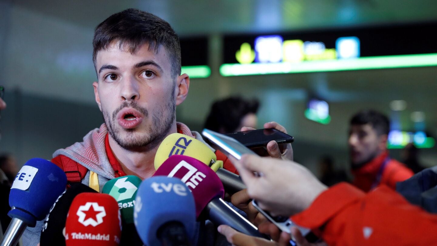 &Oacute;scar Husillos, a su llegada a Madrid