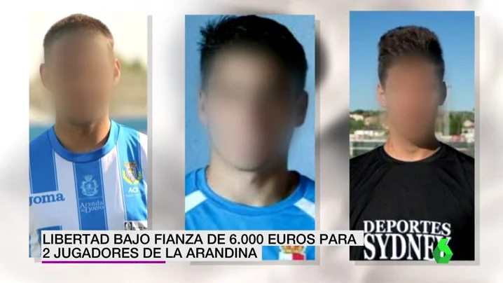 Libertad bajo fianza para los tres exjugadores de la Arandina acusados de abuso sexual