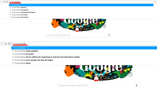 Diferencia entre la búsqueda de las periodistas y los periodistas Diferencia entre la búsqueda de las periodistas y los periodistas