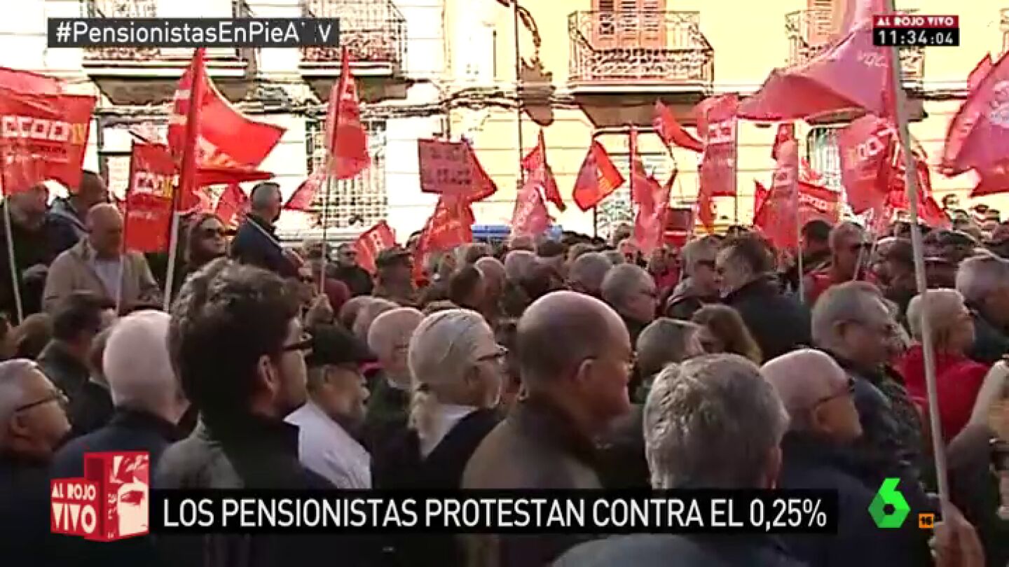 Pensionistas se manifiestan en Valencia